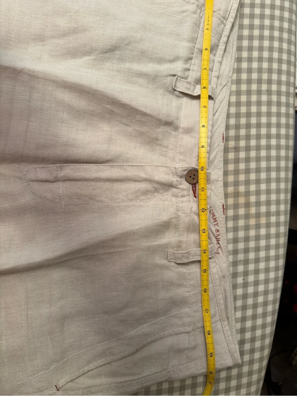Tommy Bahama Cream Linen-Blend Pleated Chinos